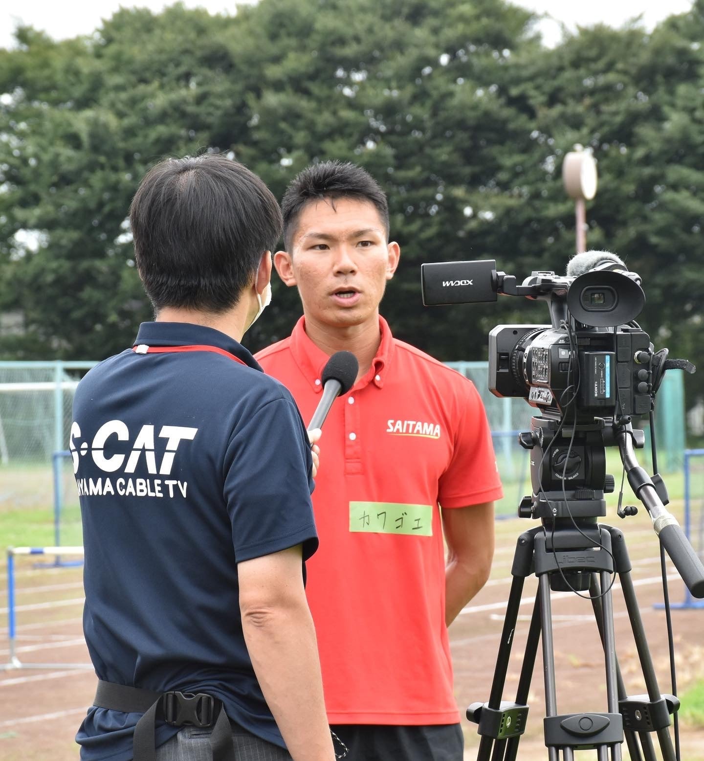 取材を受ける川越広弥
